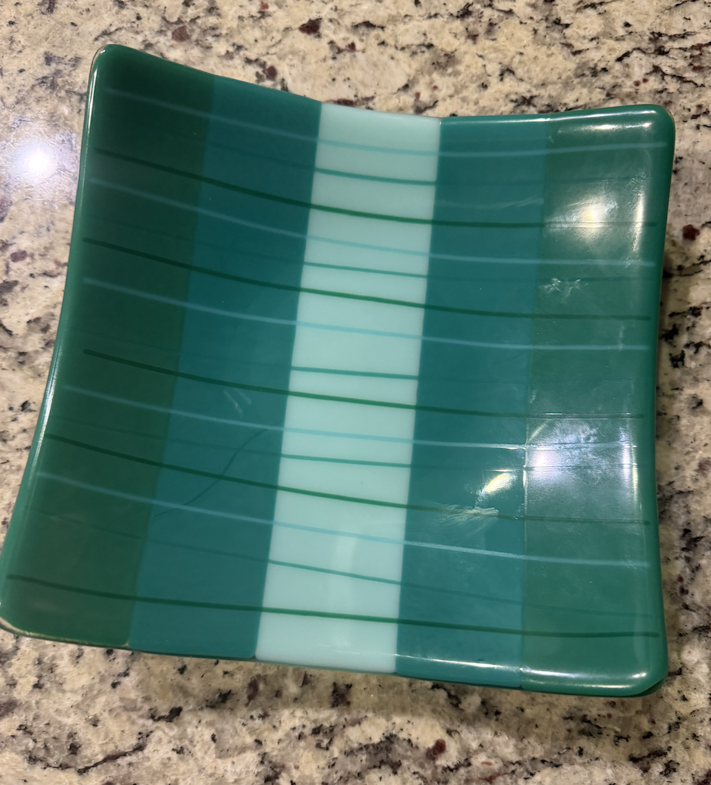 Fused glass small plate